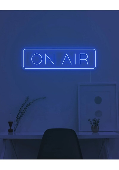 On Aır Yazılı Neon Tabela Mavi