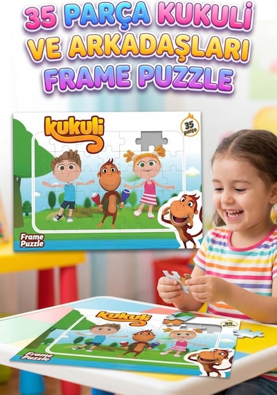 35 Parça Kukuli Ve Arkadaşları Çocuk Frame Puzzle Eğitici Ve Eğlenceli Çocuk Yapboz 1