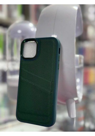 Apple Uyumlu iPhone 11 Uyumlu Suni Deri Kartlıklı Kılıf -