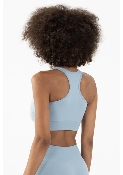 Maraton Active Slimfit Kadın Atlet Yaka Kolsuz Koşu Sisli Mavi Bra 813090-sisli Mavi Açık Mavi
