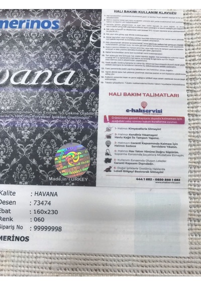 Merinos Halı Havana 73474 060 Serisi Salon Oturma Yatak Odası Halısı Krem