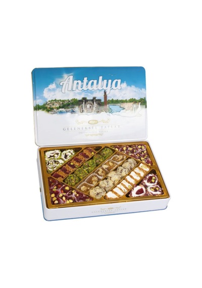 Tuğba Kuruyemiş Geleneksel Tatlar Metal Kutu 540 Gr Antalya