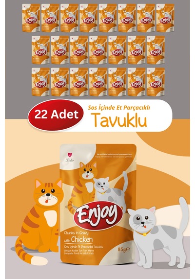 Tavuk Etli Kedi Pouch Yaş Mama 85gr X 22 Adet
