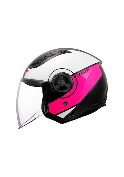 Ls2 Airflow Cover Açık Motosiklet Kaskı Beyaz - Pembe