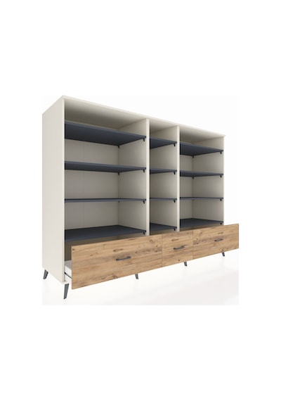 Kronos Dolap 12 Raflı 3 Çekmeceli 220x59x163 Aytaşı-antrasit/çam Aytaşı-antrasit/çam Kronos Dolap 12 Raflı 3 Çekmeceli 220x59x163 Aytaşı-antrasit/çam Aytaşı-antrasit/çam