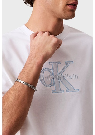 Calvin Klein Erkek T Shirt Lv04rf819g Yaf Beyaz Beyaz