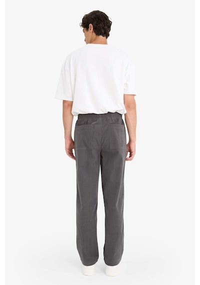 Defacto Wide Leg Geniş Paça Fitilli Kadife Pantolon F2042ax25wnar104 Antrasit