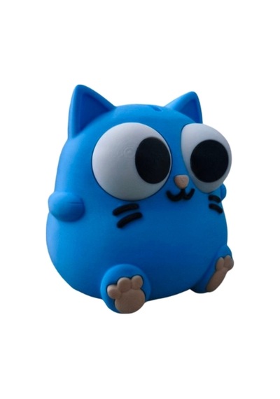 3dprototürk Mavi Kedi Kumbara 16 Cm
