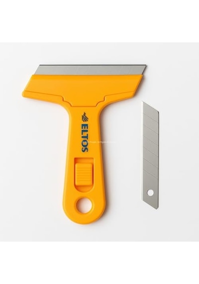 Cam Kazıma Bıçağı, Plastik, Çelik Uçlu, Ergonomik Sap, Etiket Ve Boya Kalıntısı Temizleyici, 100 Mm Bıçaklı Diğer
