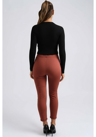 Armonika Kadın Taba Beli Lastikli Paçası Katlamalı Pantolon Arm-26k136042