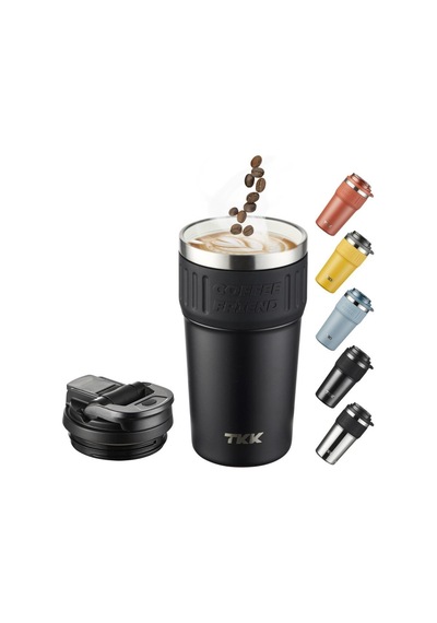 Tkk Çelik Termos Mug 630ml Mat Siyah Gümüş