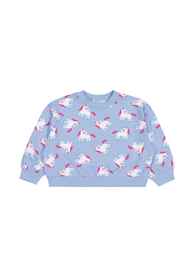 Civil Girls Unicorn Baskılı 2-5 Yaş Sweatshirt - Mavi