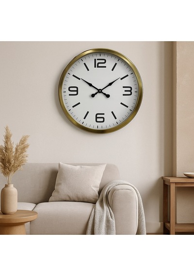 60 Cm Gold Metal Dekoratif Duvar Saati Modern Dekoratif Metal