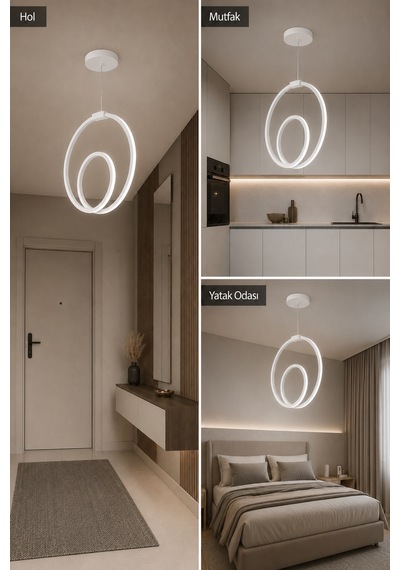 AvizeGO Ovira Led Sarkıt Avize Beyaz Işık