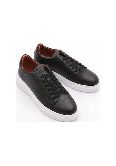 Dgn Leo Erkek Sneakers Ayakkabi Siyah Floater Beyaz