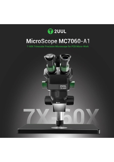 2uul Mc7060-a1 7-60x Senkron Zoom Trinoküler Pcb Mikro Çalışma Mikroskobu