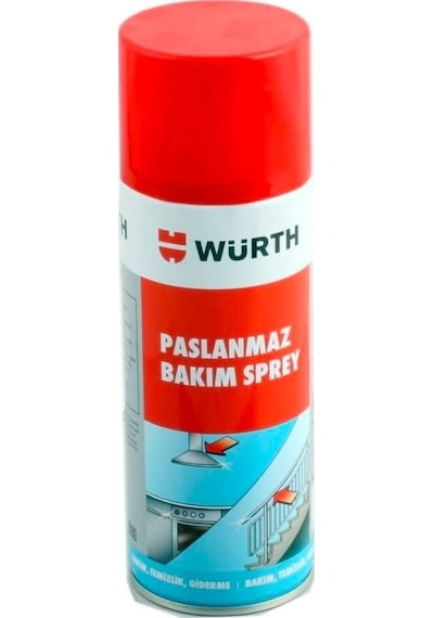 Würth Paslanmaz Çelik Bakım Spreyi ve Ankastre Parlatıcı 400 ML