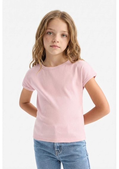 DeFacto Kız Çocuk Slim Fit Dar Kesim Bisiklet Yaka Basic Düz Fitilli Kaşkorse Kısa Kollu Tişört B3053A825SMPN47 Pembe DeFacto Kız Çocuk Slim Fit Dar Kesim Bisiklet Yaka Basic Düz Fitilli Kaşkorse Kısa Kollu Tişört B3053A825SMPN47 Pembe