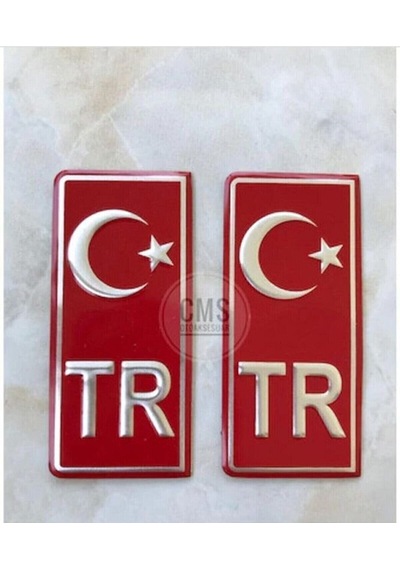 Tr Plaka Sticker 2'li - Türkiye Plaka Sticker