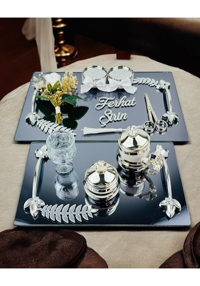 Elegance Nişan Tepsisi Ve Söz Nişan Tepsisi Beyaz Beyaz