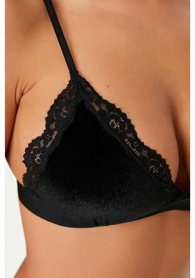 Deep Secret Siyah Kadife Bralet Ds200111br 001