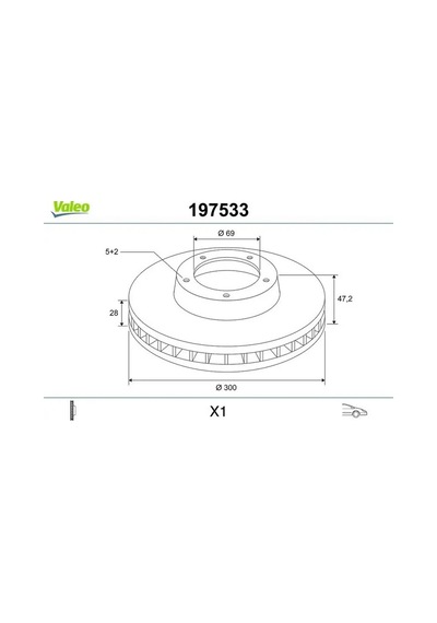 Hyundai İ30 Fren Diski On 2008-2016 Valeo 197533 2adettir