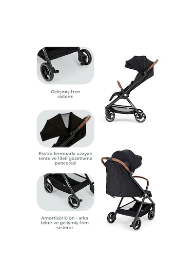 Kanz Instreet Autofold Katlanabilir Kabin Boy Travel Sistem Bebek Arabası