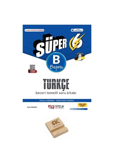 Nitelik Yayınları 6. Sınıf Süper B Serisi Türkçe Soru Bankası + Telefon Standı