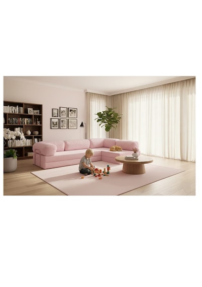 Herev 300x200 Süngerli Köşe Koltuk Takımı Fitilli Kadife Kumaşlı Yatak olabilir Şark Köşe Pembe Herev 300x200 Süngerli Köşe Koltuk Takımı Fitilli Kadife Kumaşlı Yatak olabilir Şark Köşe Pembe
