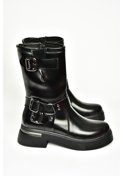Fox Shoes T996333008 Siyah Rugan Kalın Tabanlı Kadın Bot Siyah-Rugan Siyah Fox Shoes T996333008 Siyah Rugan Kalın Tabanlı Kadın Bot Siyah-Rugan Siyah