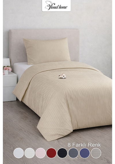 Tek Kişilik %100 Pamuk Saten Nevresim Seti Premium Seri 8 Renk Seçeneği 160x220 Balköpüğü