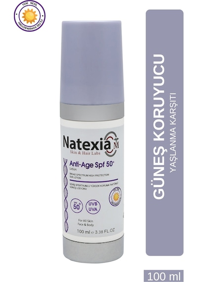 Natexia Yaşlanma Karşıtı Ve Aydınlatıcı Anti-age Güneş Koruyucu Losyon SPF50+ 100 Ml