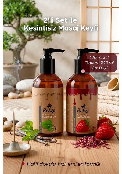 "çilek Aromalı & Natural 120 Ml Vücut Masaj Yağı Doğal, Rahatlatıcı Ve Nemlendirici" - 298182468
