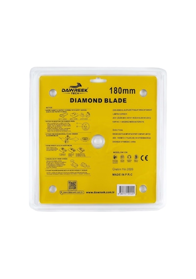 Dawreek Dt011cd 180mm Premium Segmentli Turbo Elmas Testere Granit-mermer-taş