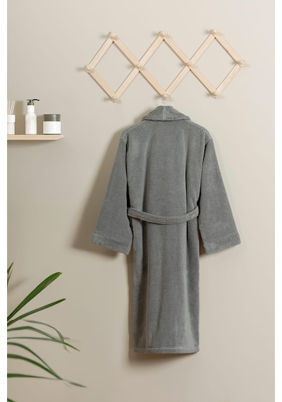 Soley Hermoso %100 Pamuk Ultra Yumuşak Unisex Bornoz Gri