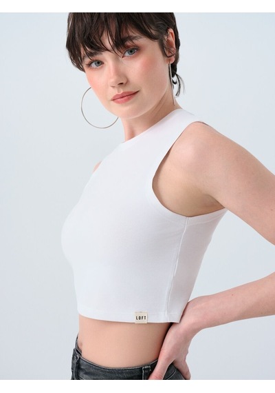 LOFT Crop Kadın Atlet Lf2032011 Q1.v1 Beyaz