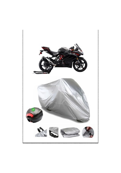 Tvs Apacherr310 Arka Çanta Uyumlu Gri Su Geçirmez Branda Motosiklet