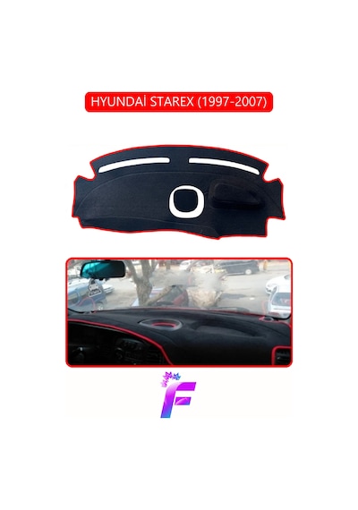 Hyundai Starex 1997-2007 Araca Özel Torpido Örtüsü Kolay Montaj Güneşten Korur Koruma G69 Kırmızı