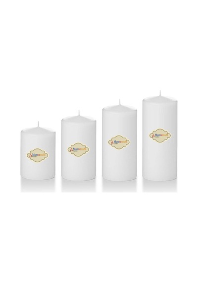 4 Lü Set Mum Beyaz Çap :5 cm