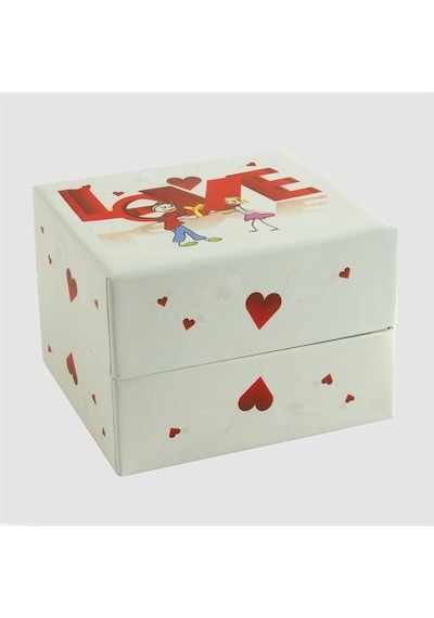 Love Yazılı Saat Kutusu-beyaz N145 Çok Renkli
