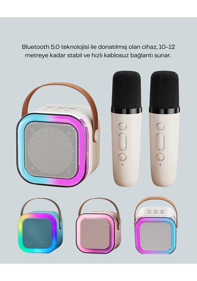 Vexor Taşınabilir Bluetooth Karaoke Hoparlör 2400 Mah Batarya