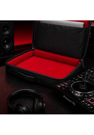 Pioneer Dj Ddj-400 Ve Ddj-flx4 Uyumlu Laptop Bölmeli Kırmızı Kadife Astarlı Soft Case Dj Controller Taşıma Çantası