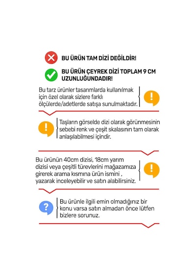 Çeyrek Dizi 9cm Uzunluğundadır Necef Taşı Çeyrek Dizi 8mm Çok Renkli