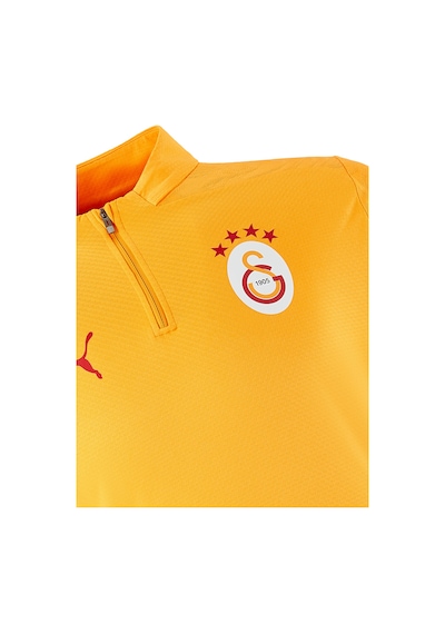Galatasaray Puma A Takım 1/4 Fermuarlı Uzun Kollu Antrenman Üst 77967611 Sarı - Kırmızı