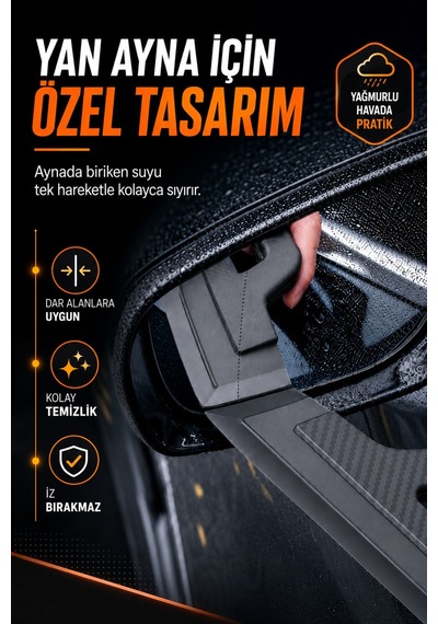 Araç Camlari Ve Kaportasi Için Uygun, Sapli Ve Çizilmeye Dayanikli Silikon Çekçek.
