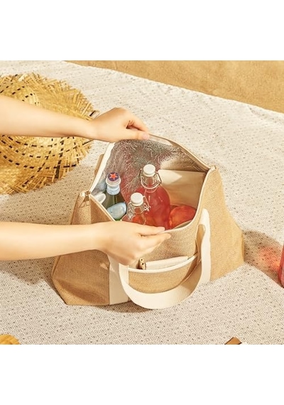 Ocean Home Textile Soğuk Tutucu Çanta 43 X 35 X 13 Cm Açık Bej
