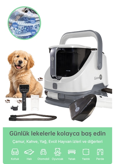 Livenzi Jjb-737-ıı Koltuk Halı Yıkama Ve Leke Çıkartma Makinesi-beyaz