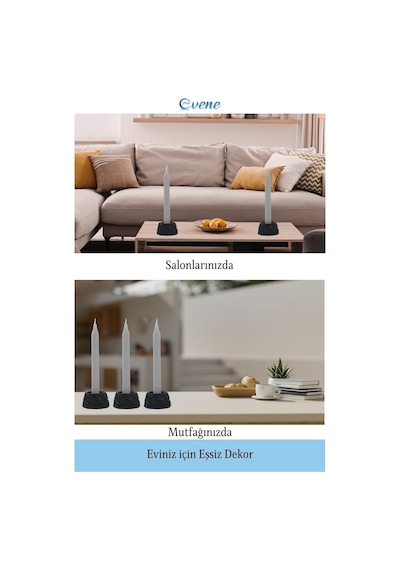 Mumluk Şamdan Tealight Ve İnce Mum Uyumlu Ejderha Yumurtası Model - Siyah