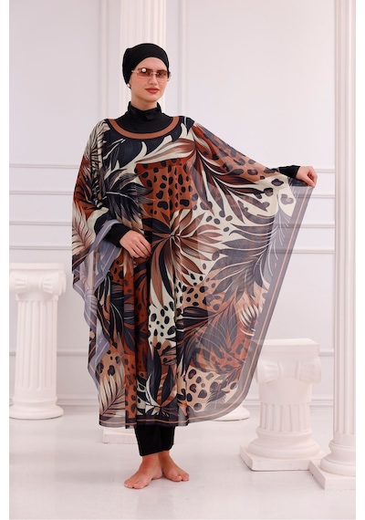 Tarzını Seç Kimono Pareo - Tesettür Pareo - Marmaris Model 240x135 Cm Çok Renkli