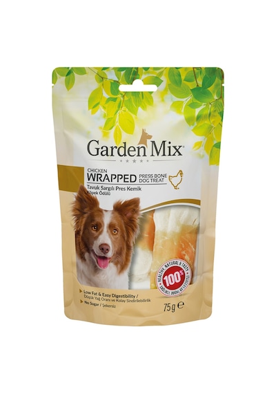 Garden - 804 - Mıx Sargılı Pres Kemik Köpek Ödülü - Aconcept - 75 Gr